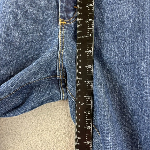 Wrangler 47 Advanced Comfort Mens 40x30 Regular Fit Western Medium Wash Jeans - Picture 7 of 13